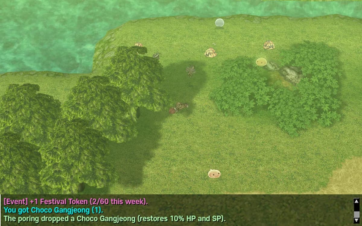 Every 5th kill pays a Festival Token; this kill also dropped a Choco Gangjeong in game