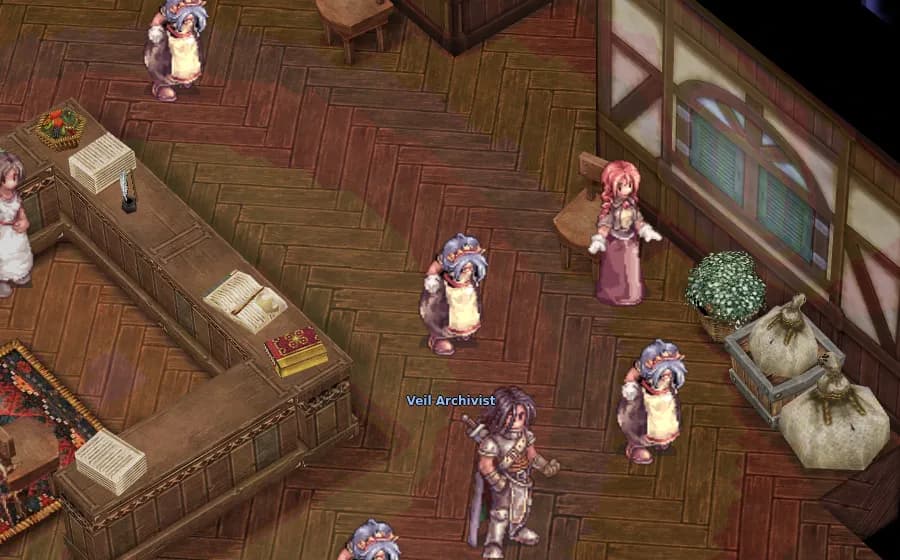 The Veil Archivist in Prontera's services hall