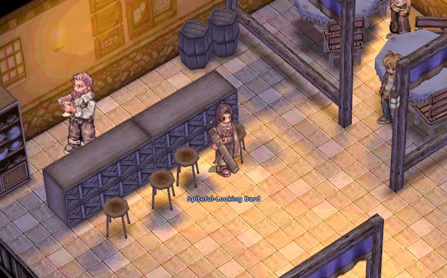 Spiteful-Looking Bard in game