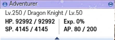 Your AP is a text line in the basic info window, under Exp (80 of 200 here). in game