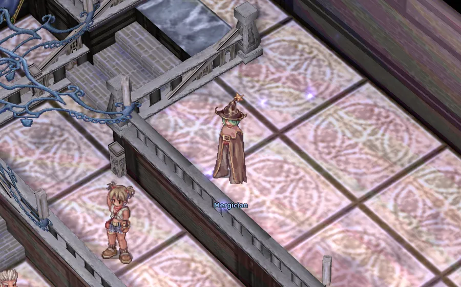The Mergician standing in his room