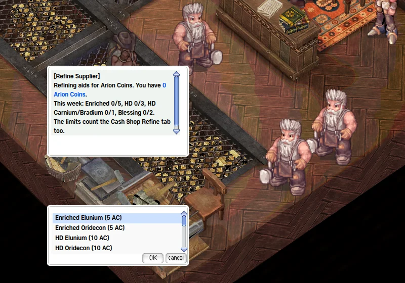 The Refine Supplier dialog in the game
