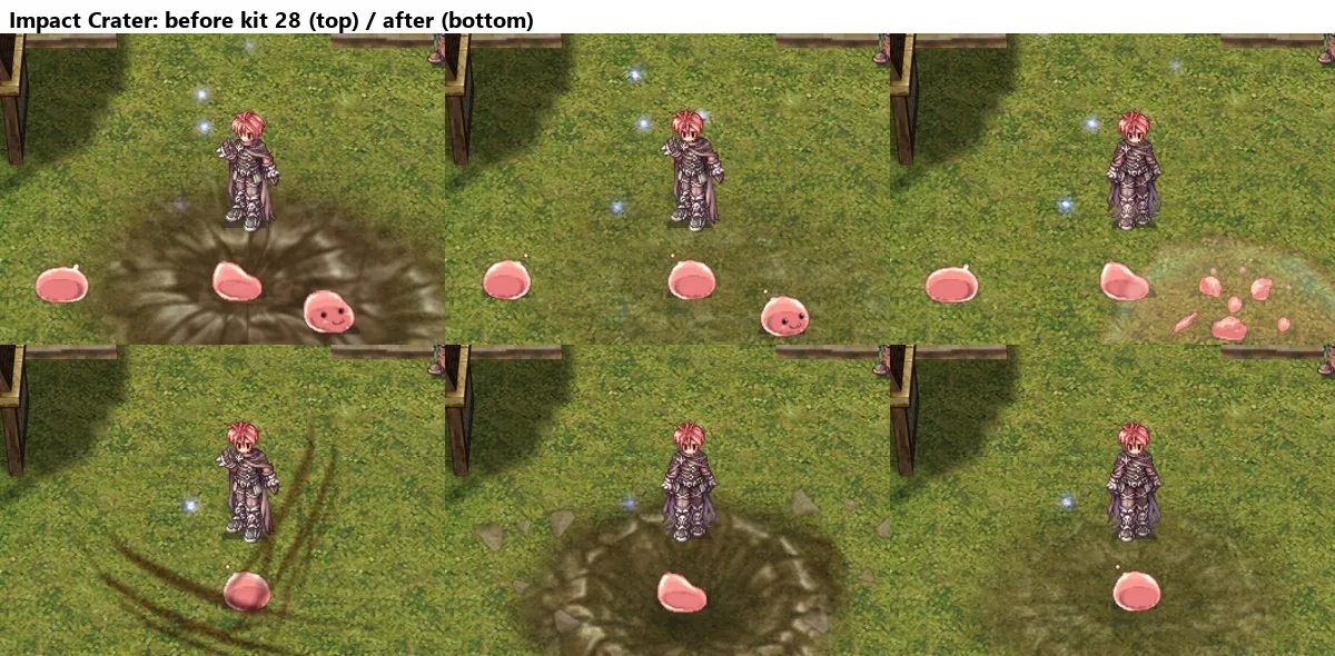 Impact Crater before and after the update