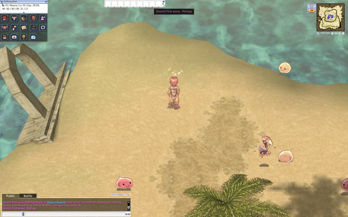 Chat at the start of wave 1