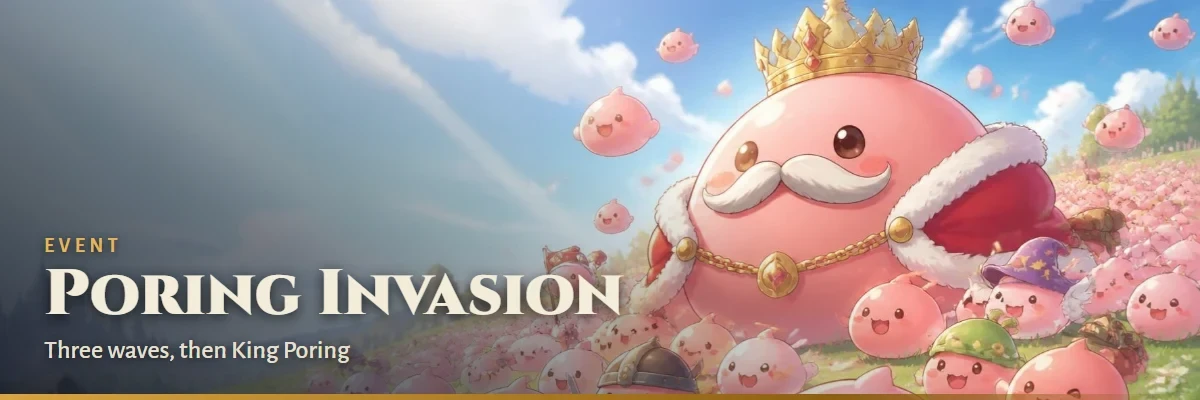 The new Poring Invasion banner with King Poring