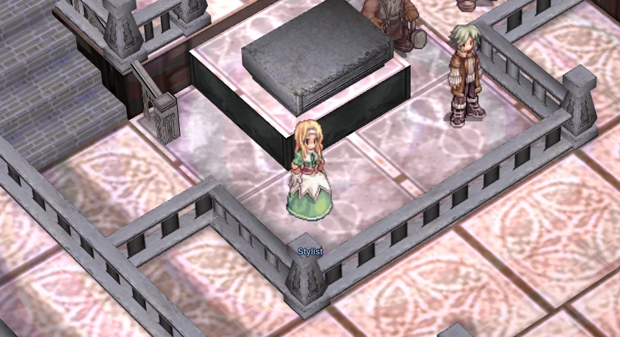 A Stylist NPC in the game, one of the seven more Stylists the wiki now lists